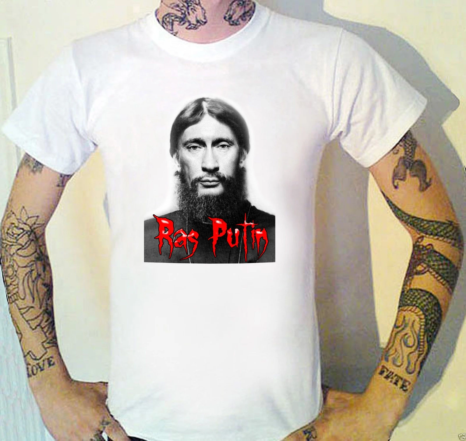 Путин Распутин футболка политики России диссидент протест (8 размеров)|Мужские