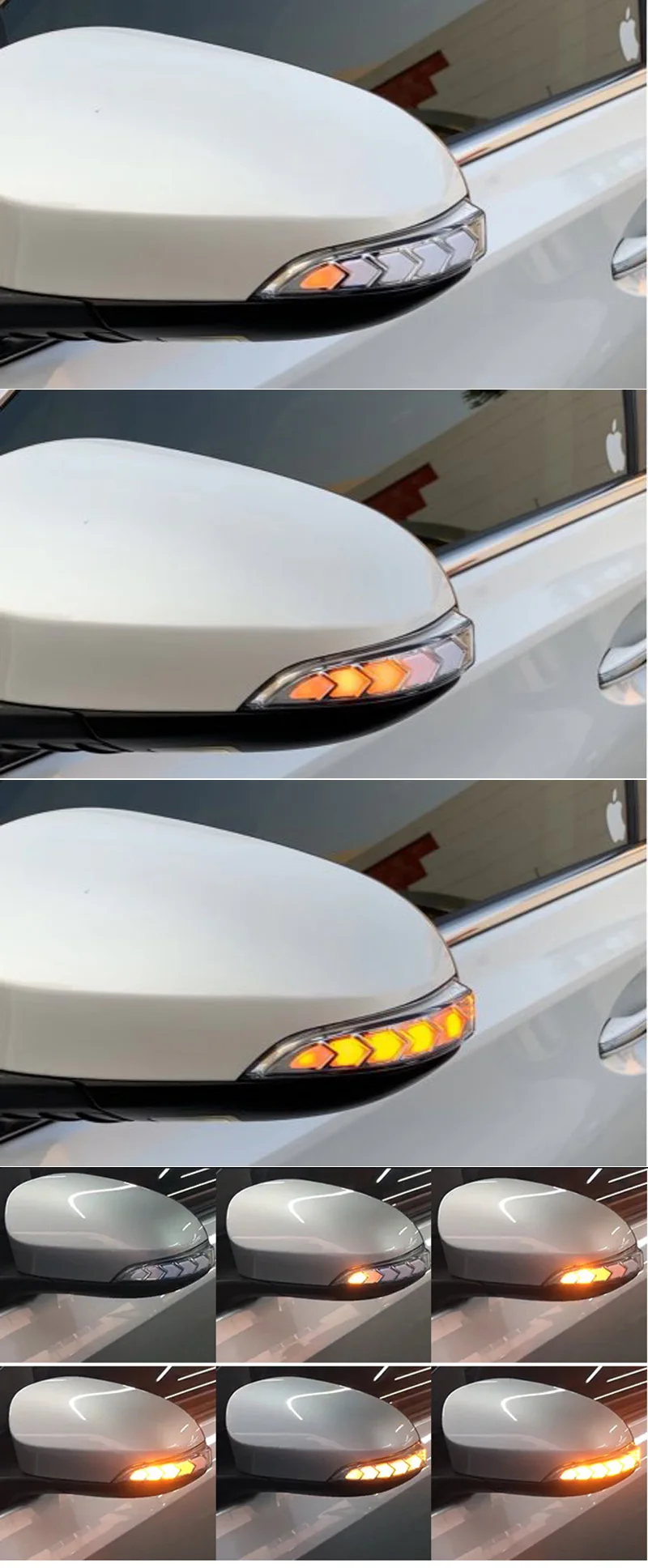 1 пара автомобильные поворосветильник ники для зеркала заднего вида - купить по