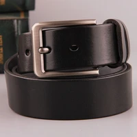 new men genuine leather business belt luxury fashion high quality designer belt jeans belts male pin buckle cowskin strap mens