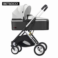 betsocci baby stroller 2 in 1 can sit lie down and lightly fold two way high landscape newborn baby stroller