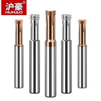 huhao three tooth spiral milling cutter 3 flutes 4 blades cnc tool thread end mill router bit 50 90mm imported tungsten steel