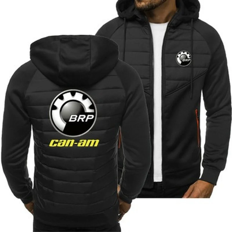 

2021 New Men Hoodies for Brp Can-am Logo Spring Autumn Jacket Casual Sweatshirt Long Sleeve Zipper Hoody