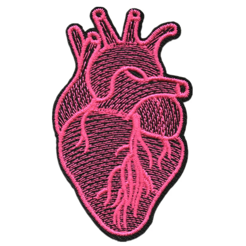 Большие байкерские нашивки в стиле панк с изображением черепа сердца дешевые 3D