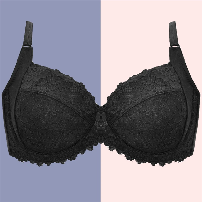 Бюстгальтер большого размера нижнее белье кружевной бюстгальтер с цветочным