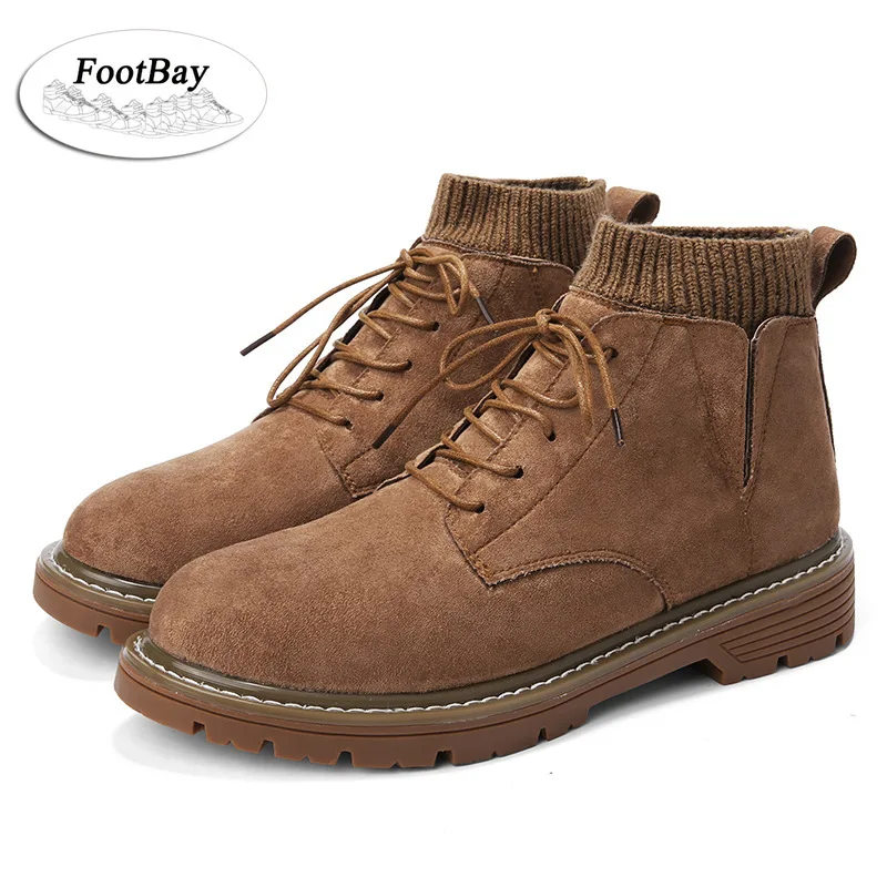 

Flock Leather Black Brown Warm Fur Men Boots Fashion Luxury Brand High Quality Men Winter Shoes Real Leather 2021