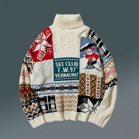 Мужские Пуловеры, свитеры, осенне-зимняя куртка контрастных цветов с мультяшным рисунком на Рождество для пары, мужской свободный Рождественский свитер, кардиган