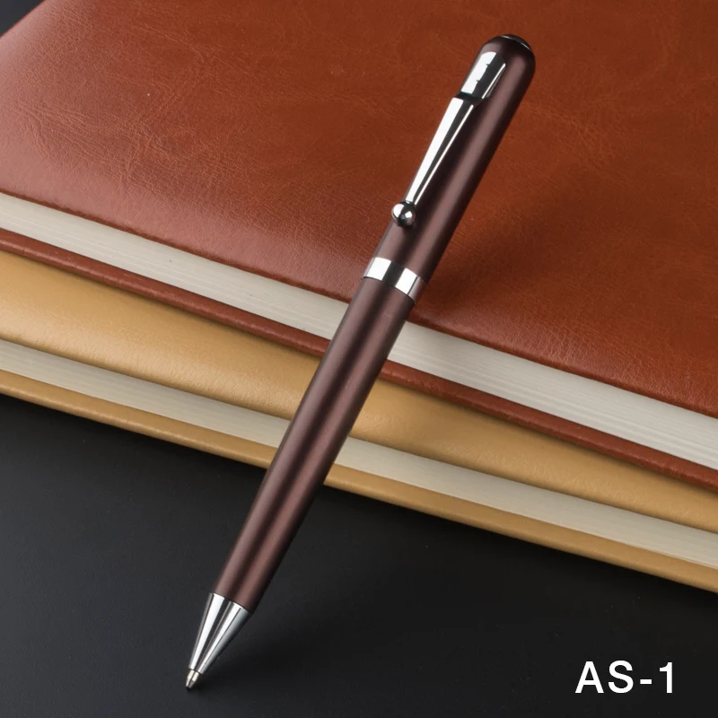 

Новая роскошная шариковая ручка высокого качества с коричневым тонким корпусом для школьников и студентов