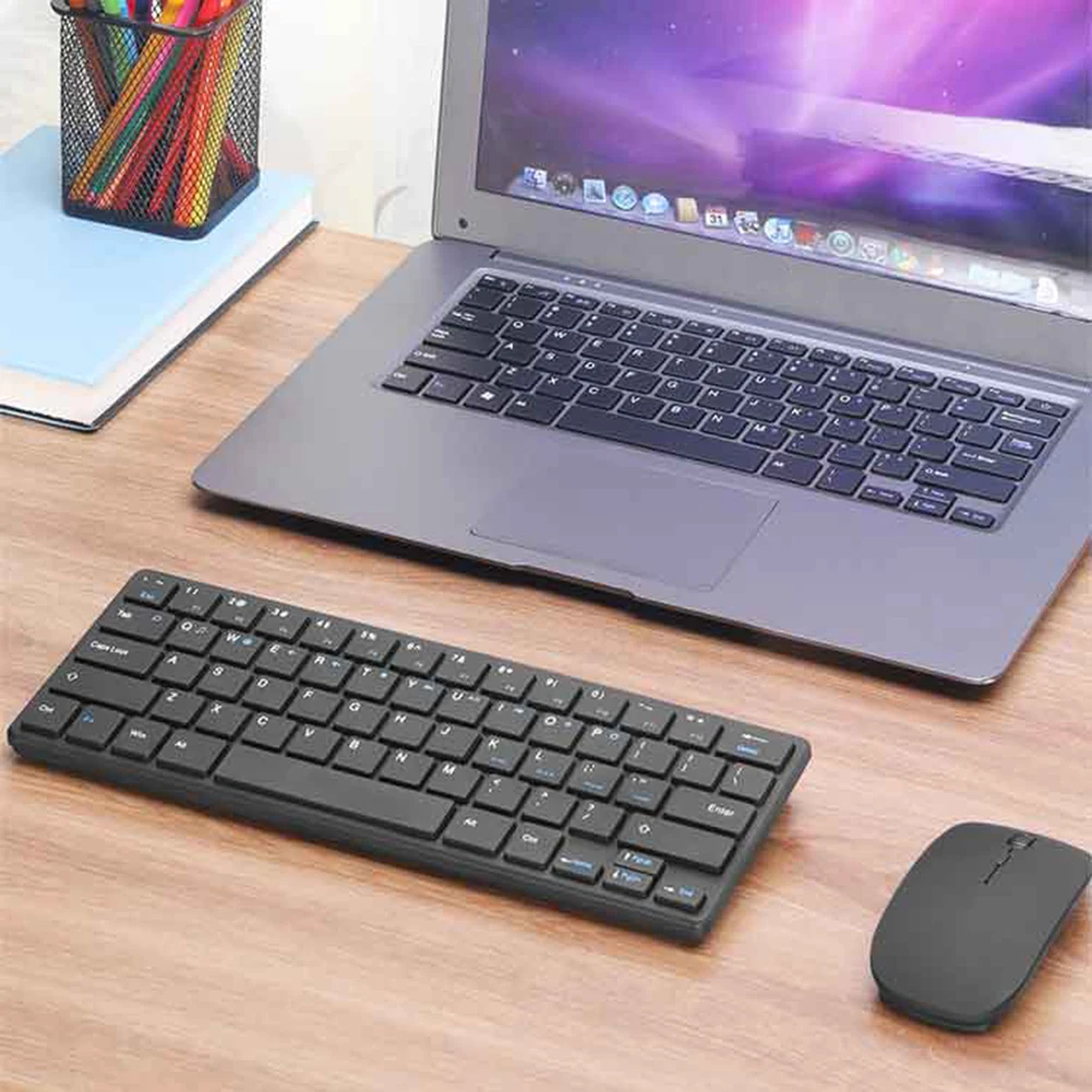 

Keyboard Mouse Combos Professional Ultra-slim Wireless Keyboard 64 Keys 2.4GHz Ergonomic Computer Mice Keypad Set