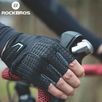 rockbros touch screen cycling bike gloves autumn spring mtb bike bicycle gloves gel pad shockproof half finger mittens gloves