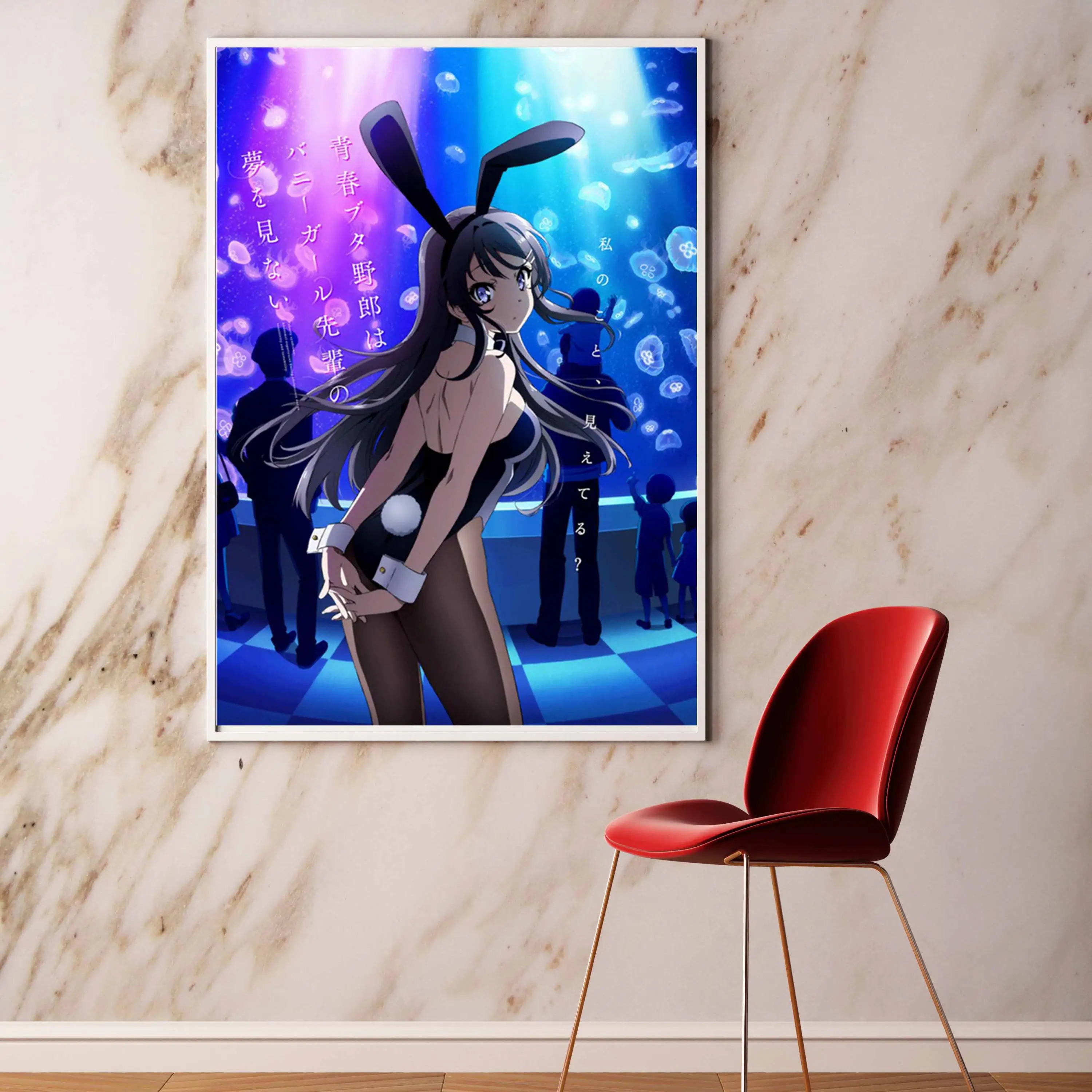 Аниме Seishun Buta Yarou Wa Bunny Girl Senpai No Yume украшение для дома и искусства Декор постер