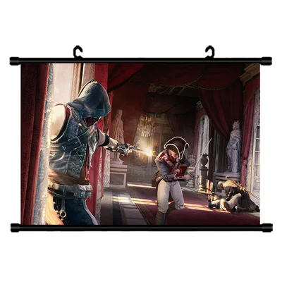 Assassins Creed Звёздные войны мой герой Academy прокрутки живопись аниме настенные