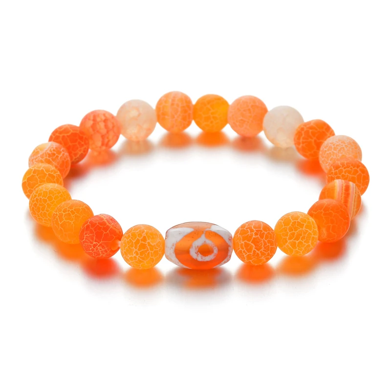 Красочные браслеты с бусинами из натурального камня для женщин розовый