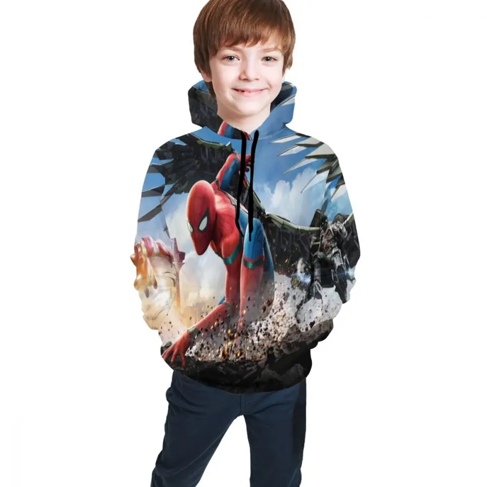 Mr.Q/Модная толстовка с капюшоном для детей Толстовка изображением Человека паука