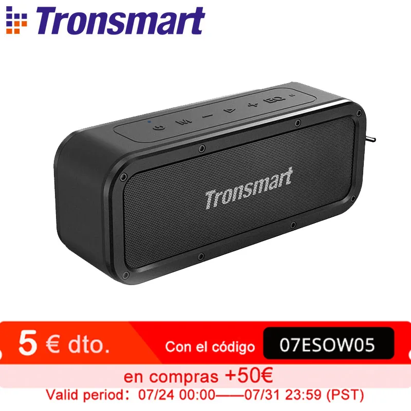 

Bluetooth колонка Tronsmart Force, переносная колонка Bluetooth 5.0, водонепроницаемая IPX7 колонка 40 Вт, колонки с временем работы 15 часов и голосовым помощник...