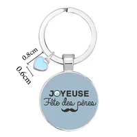 btwgl 2020 new fashion je taime papa keychain fathers gifts jai un super papa key chain ring holder for dad men jewelry