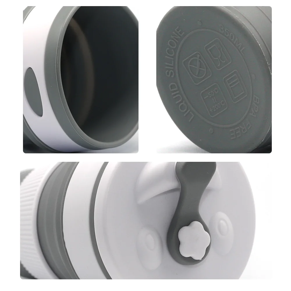 Портативная силиконовая чашка популярная Складная Силиконовая телескопическая