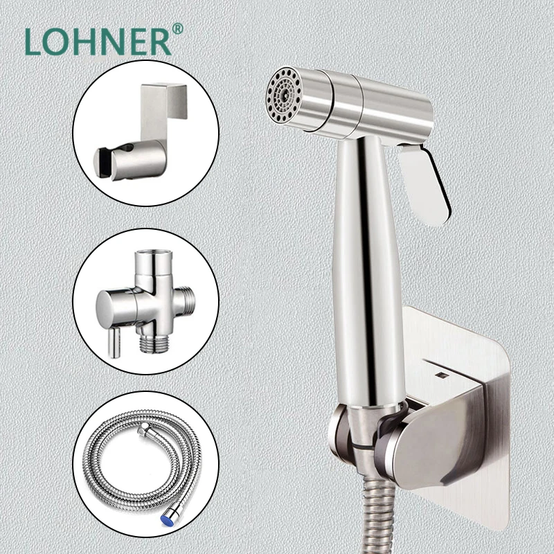 

Lohner 2020 Handheld Bidets Sprayer Dual Set High Pressure Washer Portable Duchas Vaginales Shower Vaginal Toilet Accessoire
