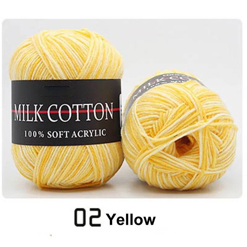 18 цветов DIY ремесло вязать молоко мягкая хлопчатобумажная шерстяная пряжа для