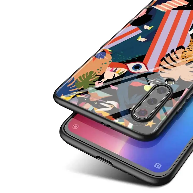 

Flower Bird Vintage For Xiaomi Mi Note 10 Ultra 5G 9 SE 8 A3 A2 A1 6X Poco M2 Pro Play F1 Lite 5G Bright Black Phone Case