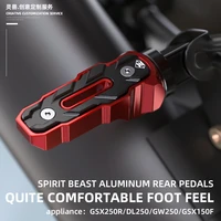 motorcycle rearset footrest non slip pedals rest foot pegs mount accessories for gsx250r gw250 dl250 gsx150f 155