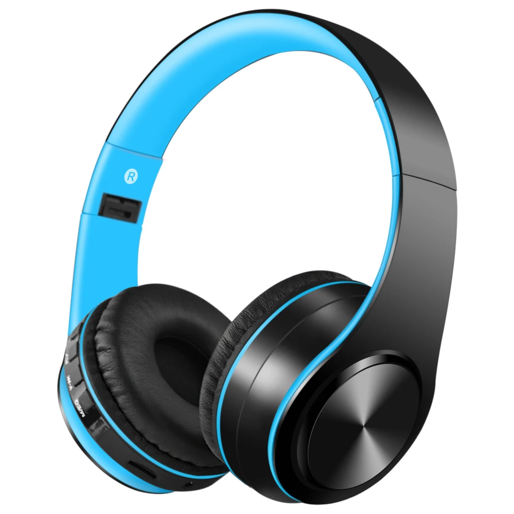 Pure blue Год Bluetooth наушники спортивные поддержка TF FM радио бас для iphone компьютера лучшие беспроводные наушники с микрофоном - Цвет: Pure blue