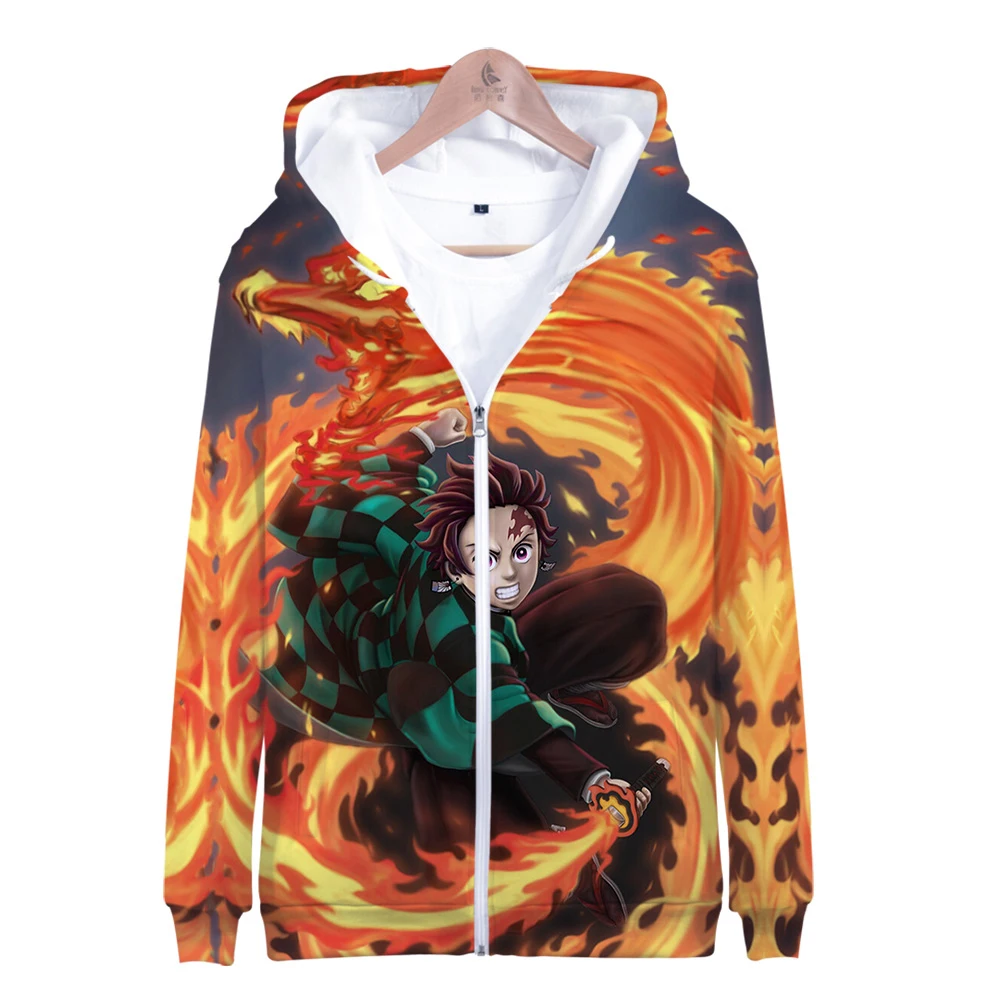 

Толстовка Мужская/Женская на молнии, Свитшот в стиле хип-хоп, пуловер с объемным изображением привидения и лезвия на молнии, повседневная ве...