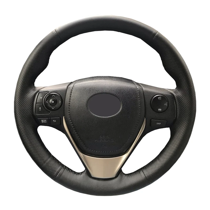 Оплетка рулевого колеса автомобиля из искусственной кожи для Toyota RAV4 2013 2016 Corolla 2014
