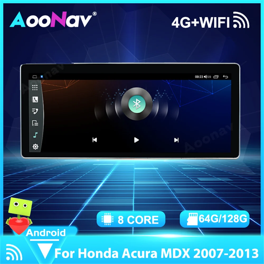 

128G Car Radio Head Unit For Honda Acura MDX 2007 2008 2009 2010 2011 2012 2013 Android 10 Auto Stereo GPS Navigation Carplay