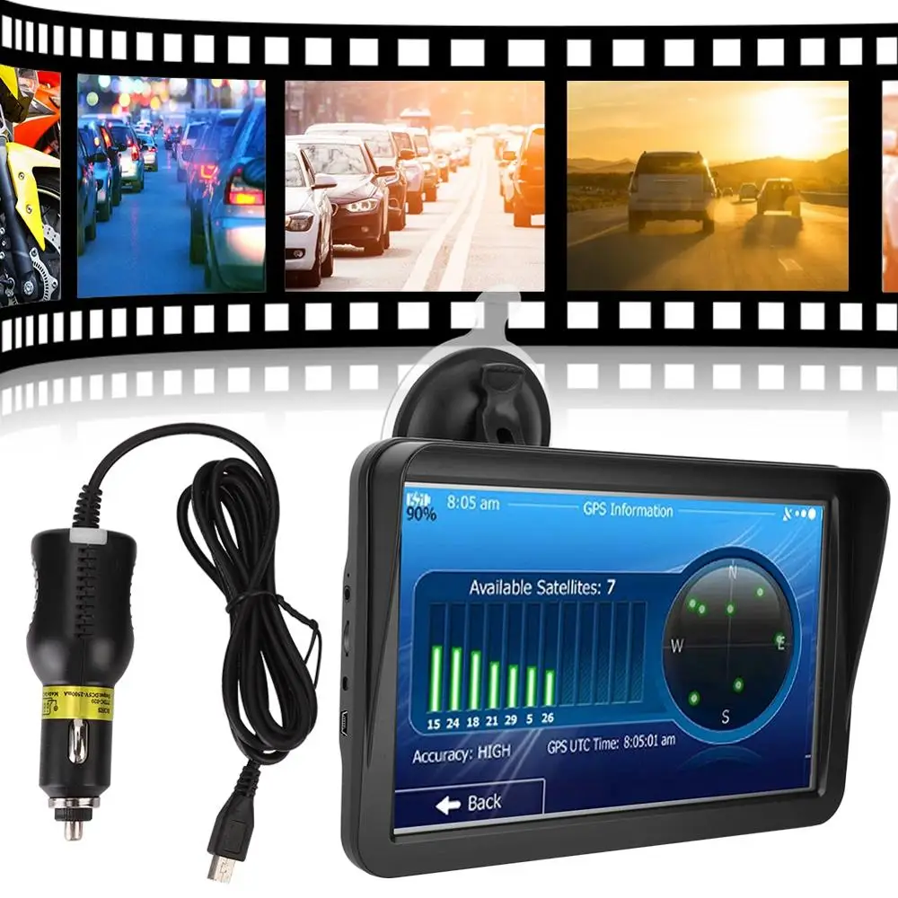 9 дюймовый автомобильный портативный 7 емкостный сенсорный экран GPS навигатор для