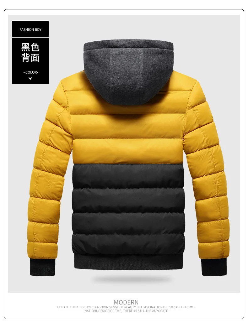 Padded Jacket Men's Winter Hooded Jacket Trendy Brand Men's Plus Size XXXXL Casual Jackets and Coats Men Fashion Overcoats