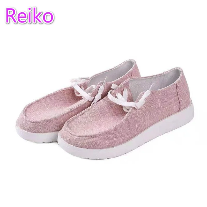 

Summer women's shoes new style 2021 casual lace-up flat-bottomed large size single shoes one pedal lazy shoes zapatos de mujer