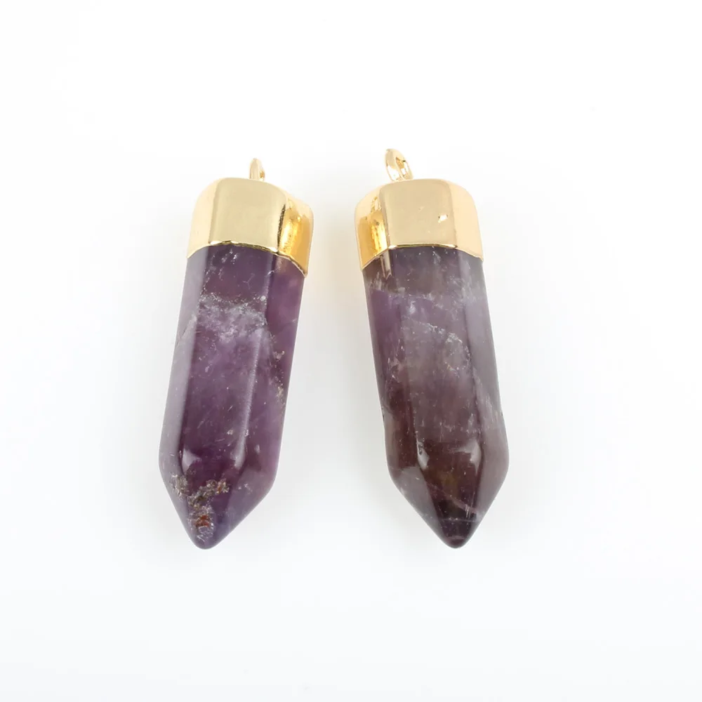 Модный кулон из полудрагоценных камней подвеска с шестигранными колоннами и Warhead