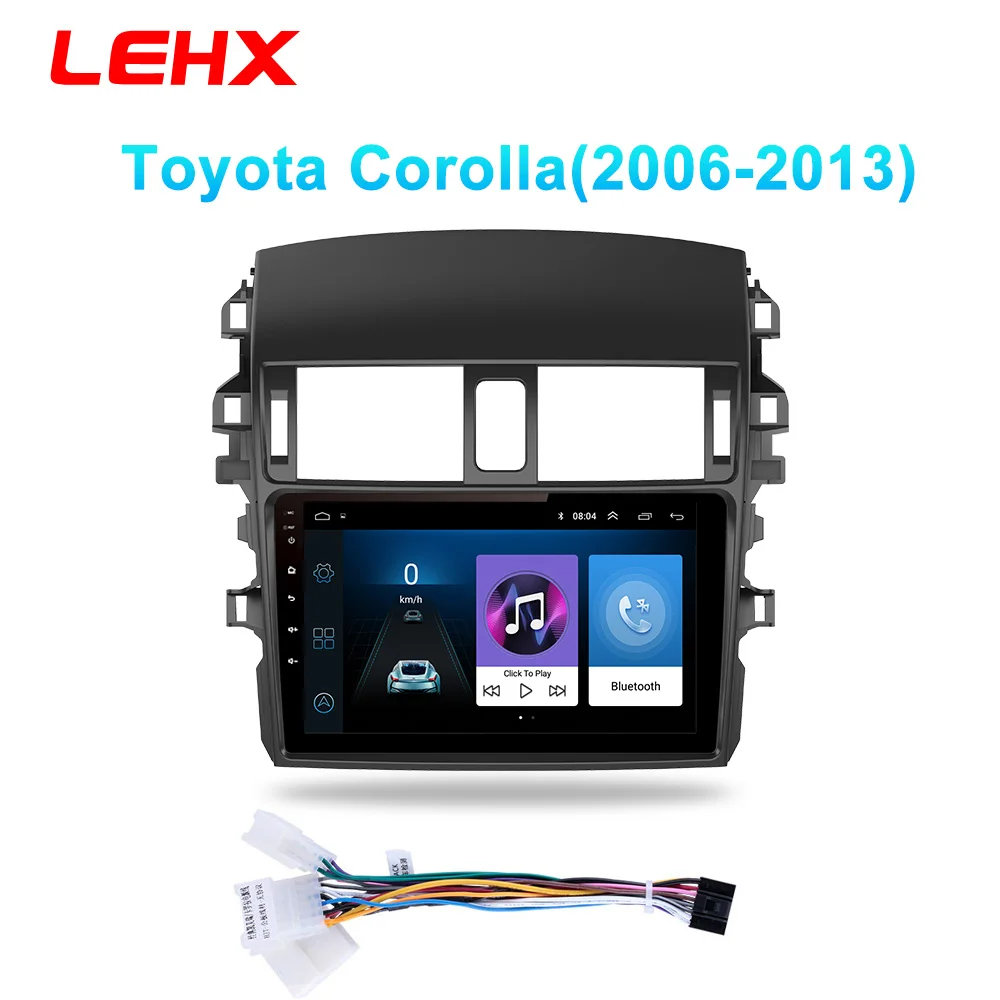 LE901A-1 LEHX автомобильный Android 8,1 Радио мультимедийный плеер навигация gps для Toyota Corolla E140/150 2006 2007-2013 навигация wifi - Цвет: LE901A-1