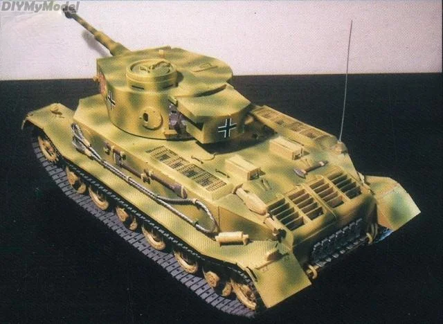 DIYMyModeI-tanque pesado tiger 1:25, bricolaje, artesanal, modelo de papel, juego hecho a mano, rompecabezas de juguete, regalo, accesorios de pel&iacute;cula-3