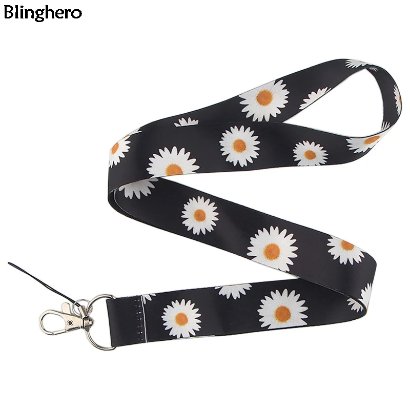 

Blinghero Daisy Flower Lanyards For Keys Phone Neck Strap Hang Rope Student Badge Holders Keychains Lanyard For Friends BH0163