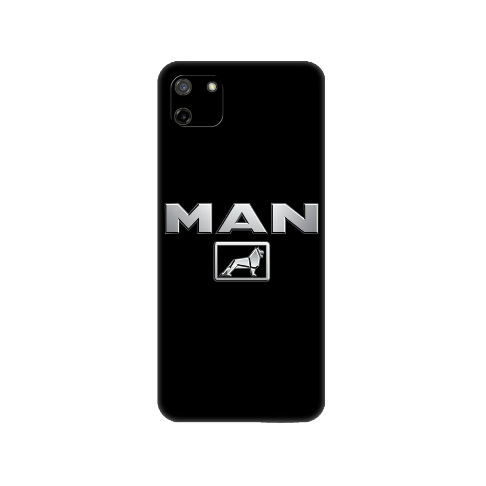 Чехол-накладка для OPPO Realme C11 C20 C21 черный чехол ТПУ с логотипом Man trucks | Мобильные