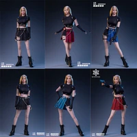 in stock six super stars 3stoys 3s045 16 female clothes sexy handsome t shirt skirt clothing set fit tmtoy head sculpt tbleague