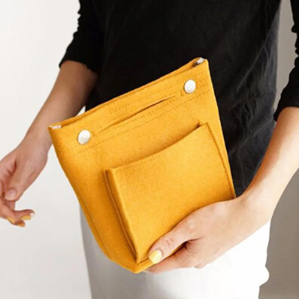 Органайзер для макияжа войлочная вставка сумка сумки дорожный Внутренний