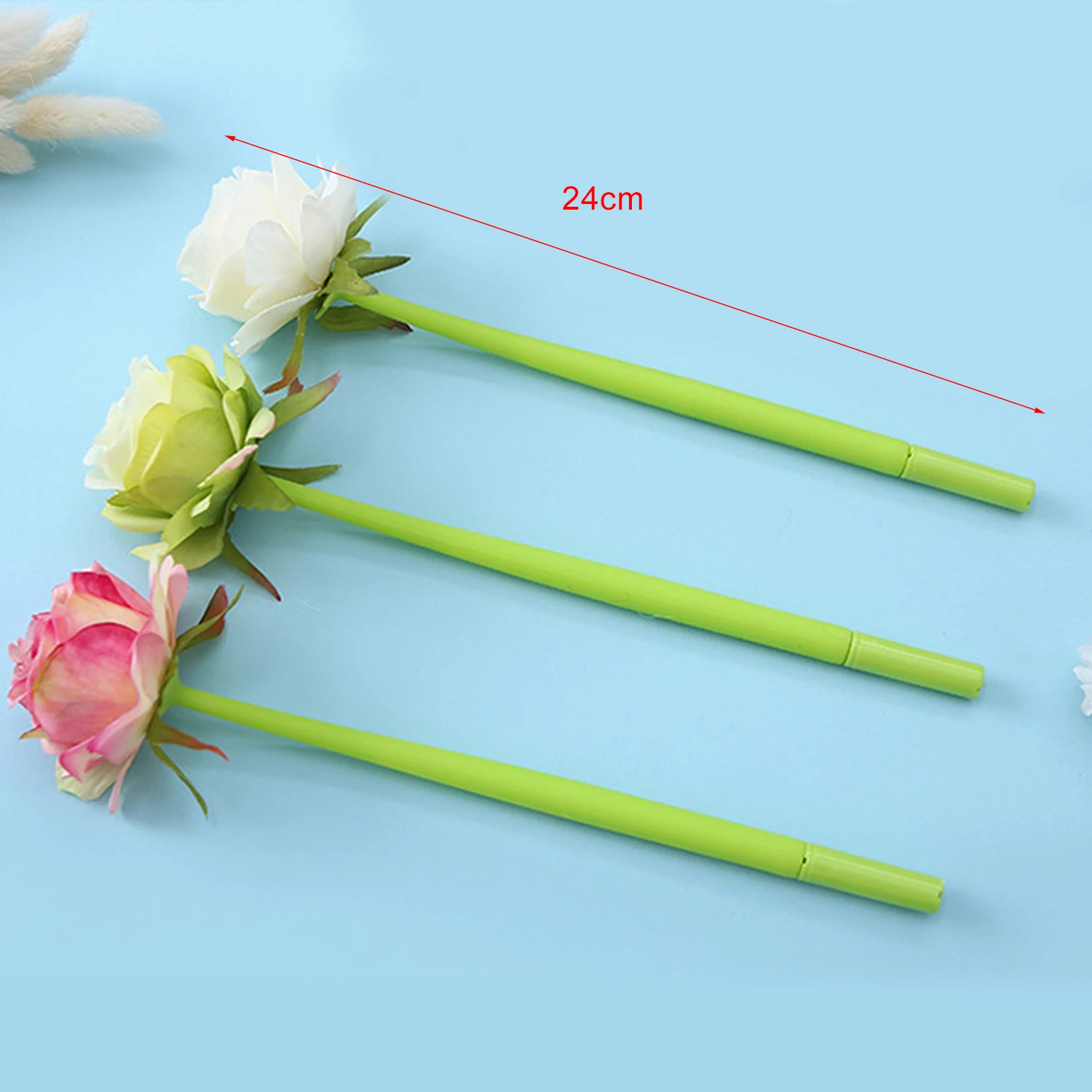 Креативная гелевая ручка с цветком розы украшение для письма 0 5 мм девочек