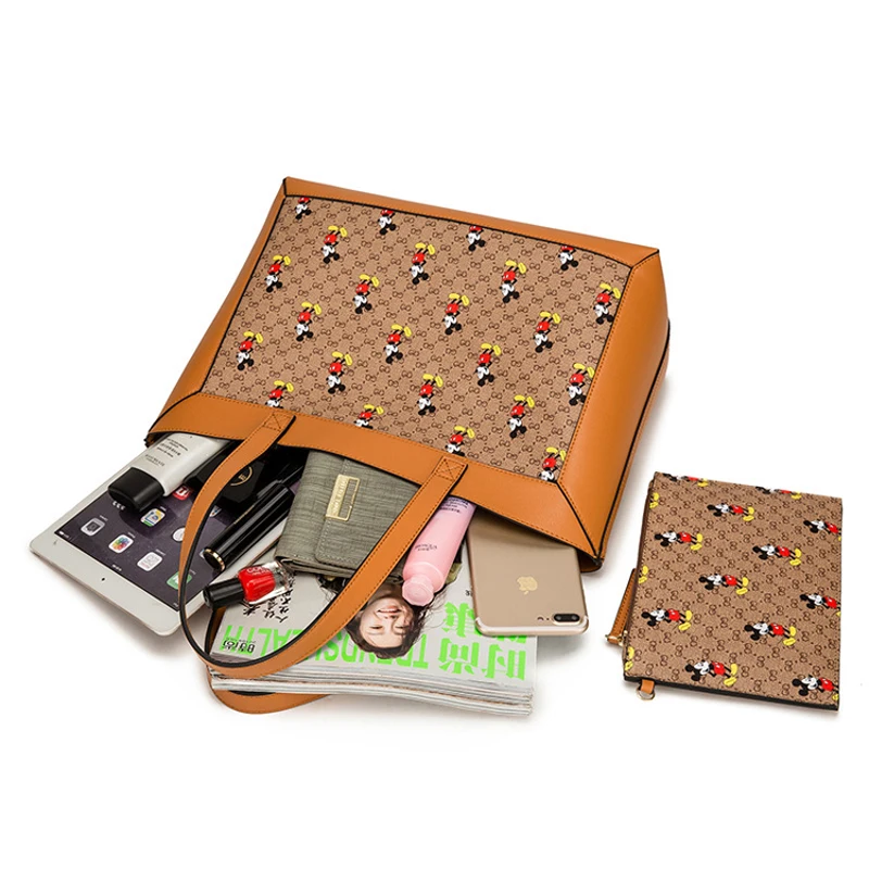 YOUSE 2 PCS/SETS Композитные сумки с животным принтом 2021 года модные рисунки на ремне из Pu-кожи на плечо сумка-мессенджер.