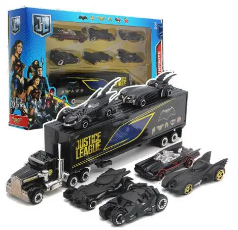 Мстители 1: 64 брелок для автомобильных ключей, набор Batman Batmobile Diecasts железа Spider-man Капитан Америка модель грузового автомобиля игрушки для Для детей - Цвет: 7pcs with box