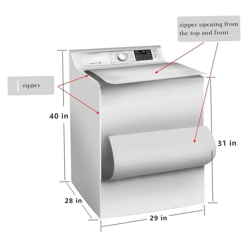 Крышка для стиральной/сушильной машины наружная Водонепроницаемая Пылезащитная
