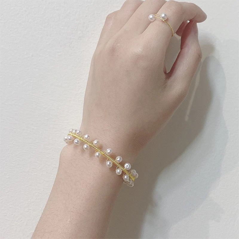 Женский браслет из натурального пресноводного жемчуга | Украшения и аксессуары