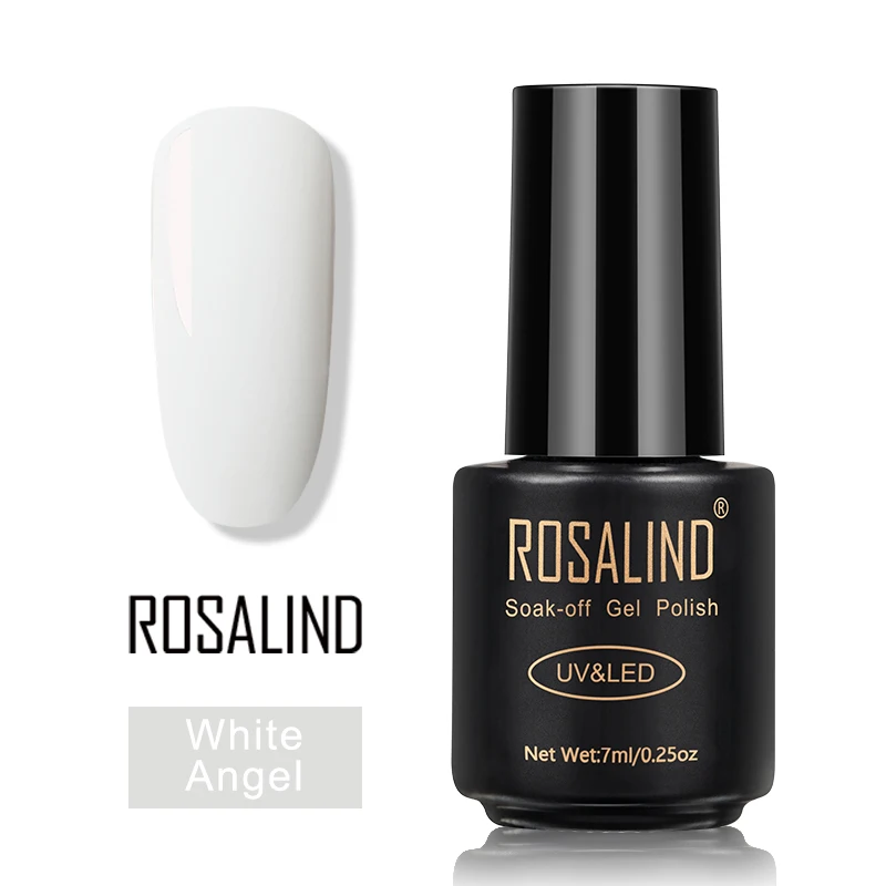 White Angel ROSALIND гель лак для ногтей набор все для маникюра верхнее покрытие УФ светодиодный гель лак удаляющийся замачиванием Полупостоянный лак для ногтей - Цвет: White Angel