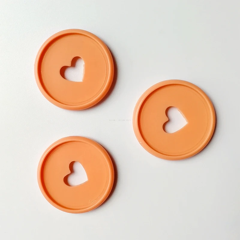 Orange 6 шт. сердце гриб диск с отверстиями переплет свободный зажим для книг диск Пряжка обруч DIY записная книжка офисные кольца школьные принадлежности - Цвет: Orange