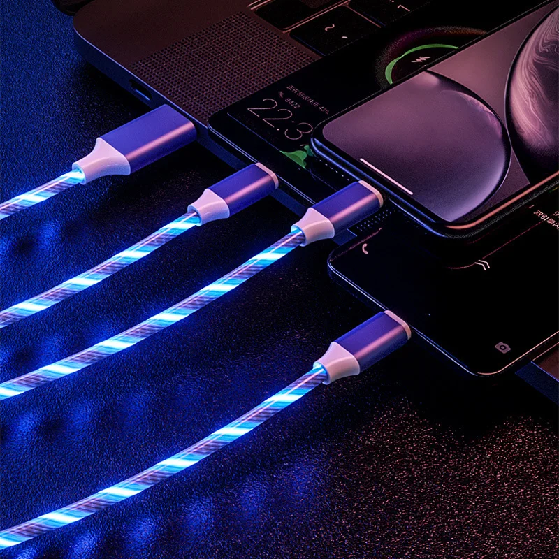 

Mobile Phones cable Phone charger USB phone charger cable Streamer line cable for phone fast charging 360 degree magnetic cable