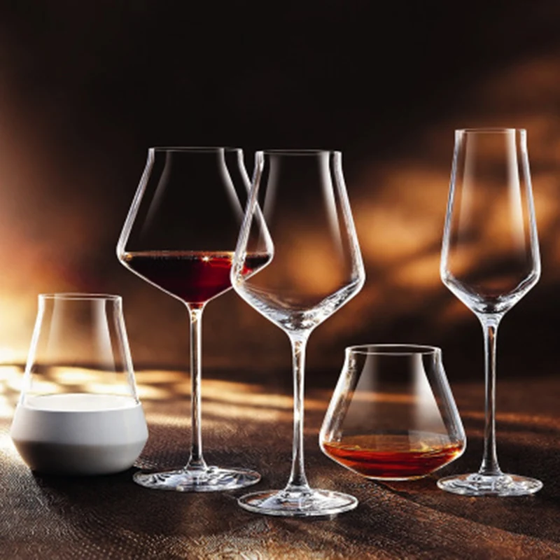 

Set of 2 classical high quality home party Burgundy clear red wine glass cup GLA-155