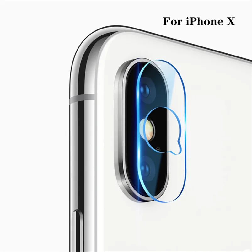 For iPhone X 2 шт. пленка для объектива камеры из закаленного стекла для iPhone 7 8 Plus 10 X XR XS Max защита заднего экрана телефона для iPhone 7 Plus стеклянная пленка - Цвет: For iPhone X