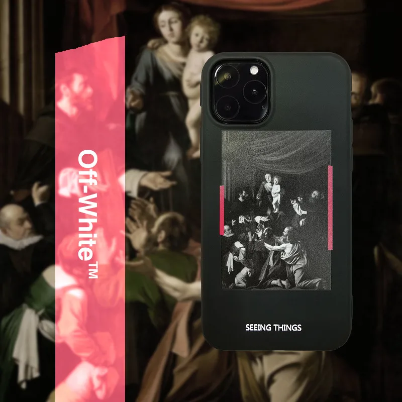 Классический белый Знаменитый модный чехол для телефона iphone 12 11 Pro 6S 7 8 plus X XR XS MAX OW