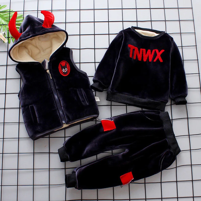 Детский комплект зимние комплекты одежды для маленьких девочек и мальчиков